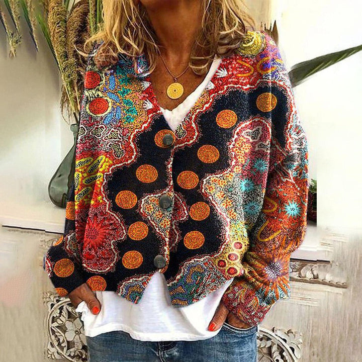 SASKIA | ELEGANT COLORFUL BOHEMIAN SWEATER