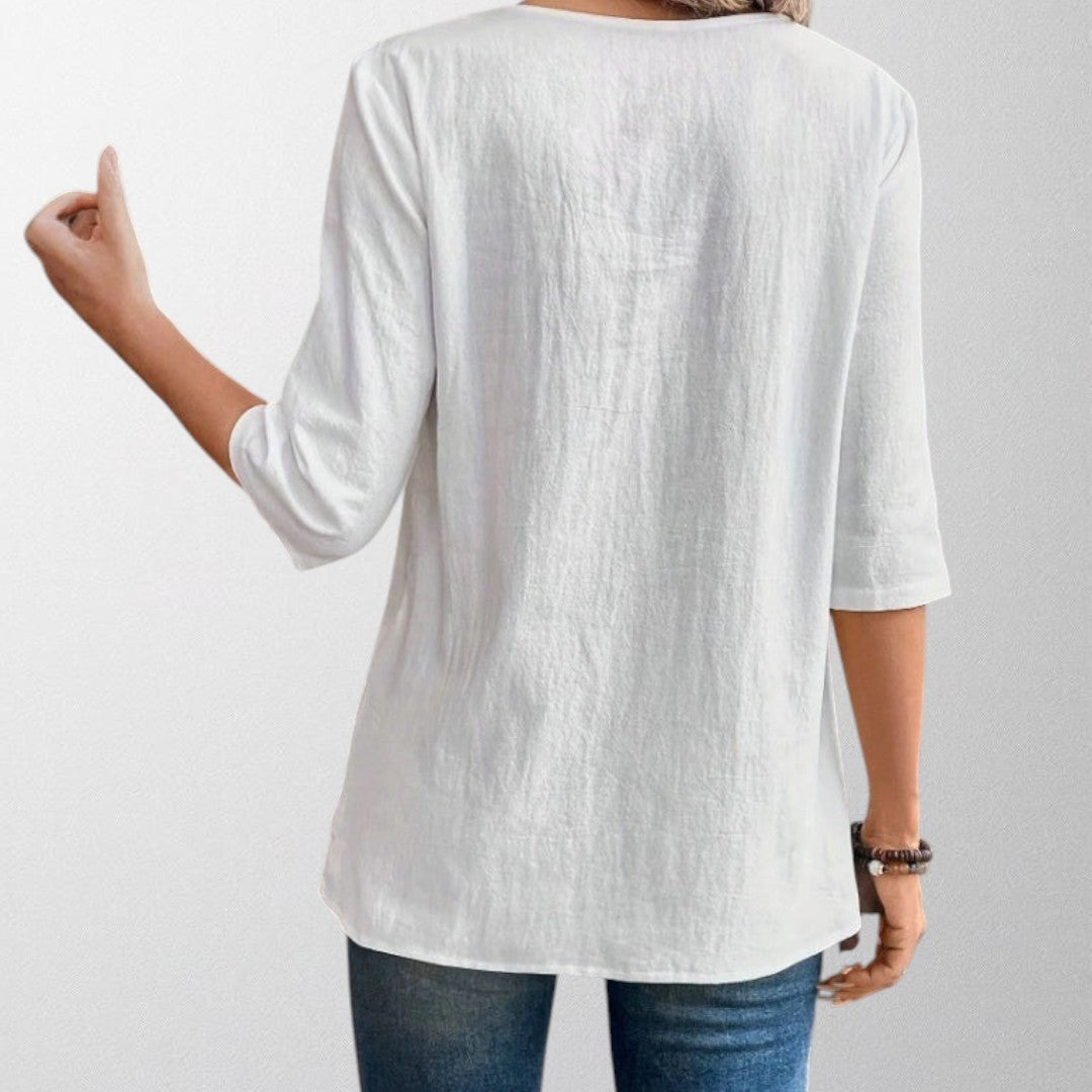 MICHELLE | CASUAL PLAIN BLOUSE