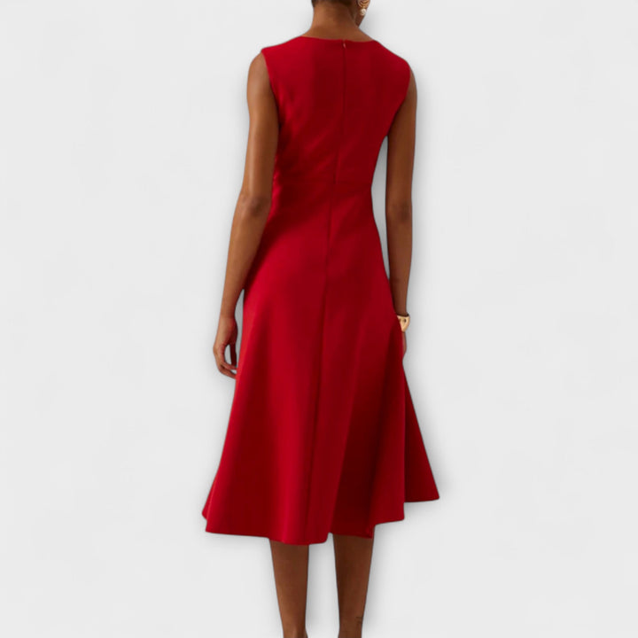VERENYA | DRAPED MIDI DRESS