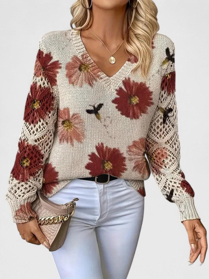 AURELIE | ELEGANT FLORAL CARDIGAN