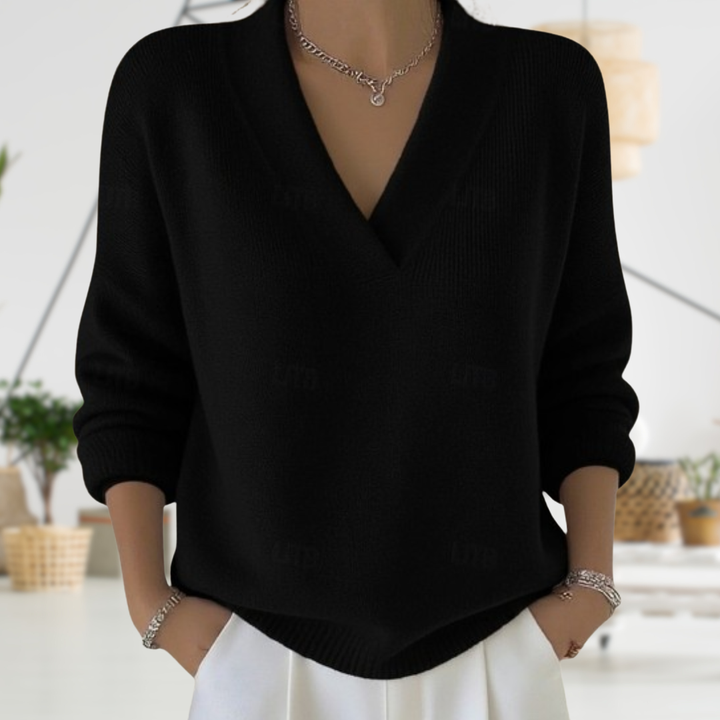 HEATHER | ELEGANT V-NECK JUMPER