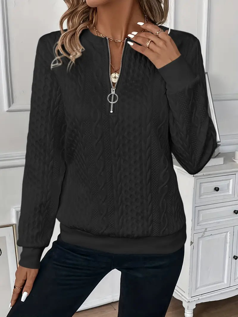 LUCIA | TIMELESS ELEGANT ZIP SWEATER