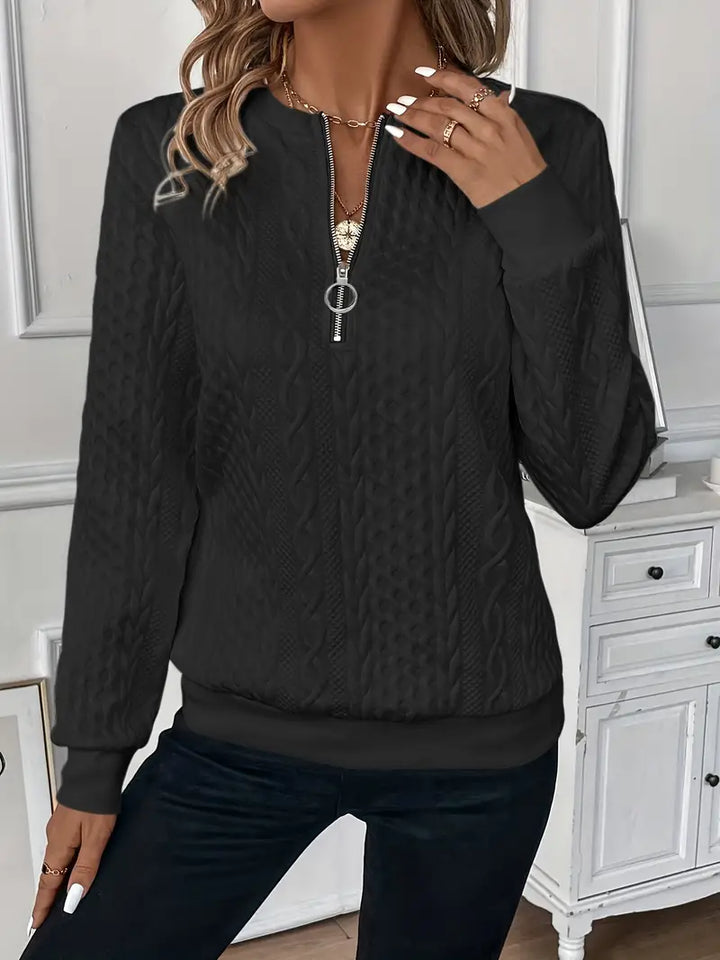 LUCIA | TIMELESS ELEGANT ZIP SWEATER