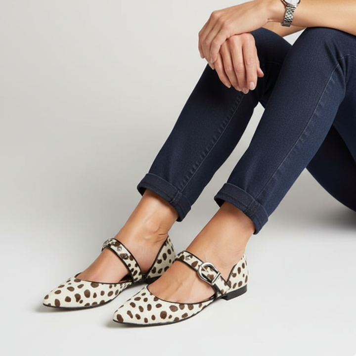 NELLIE | STUDDED MARY JANE FLATS