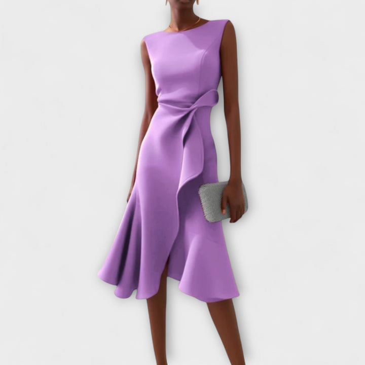 VERENYA | DRAPED MIDI DRESS