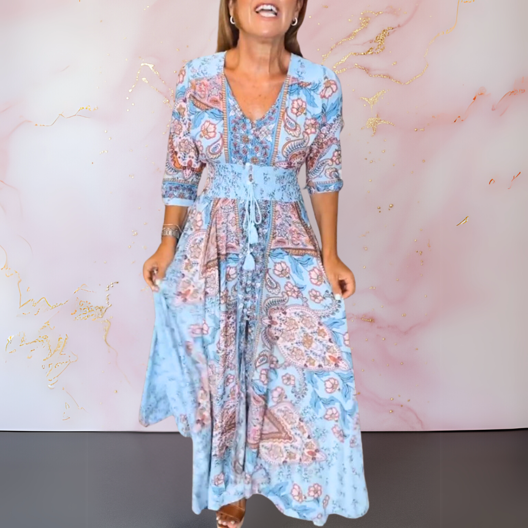 AVENELLE | V-NECK SUMMER DRESS