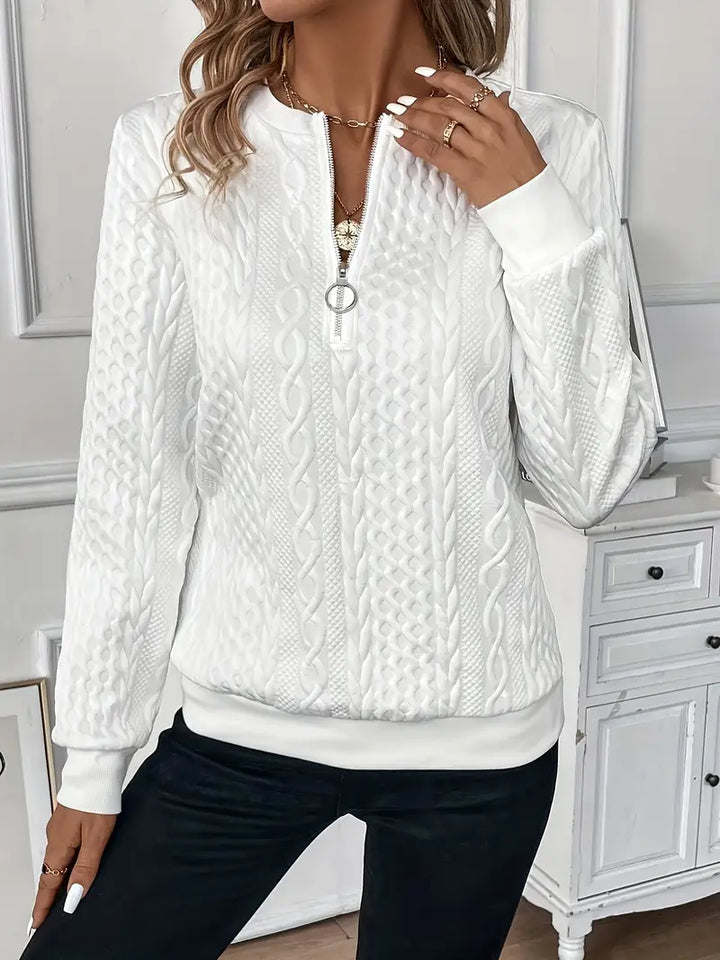 LUCIA | TIMELESS ELEGANT ZIP SWEATER