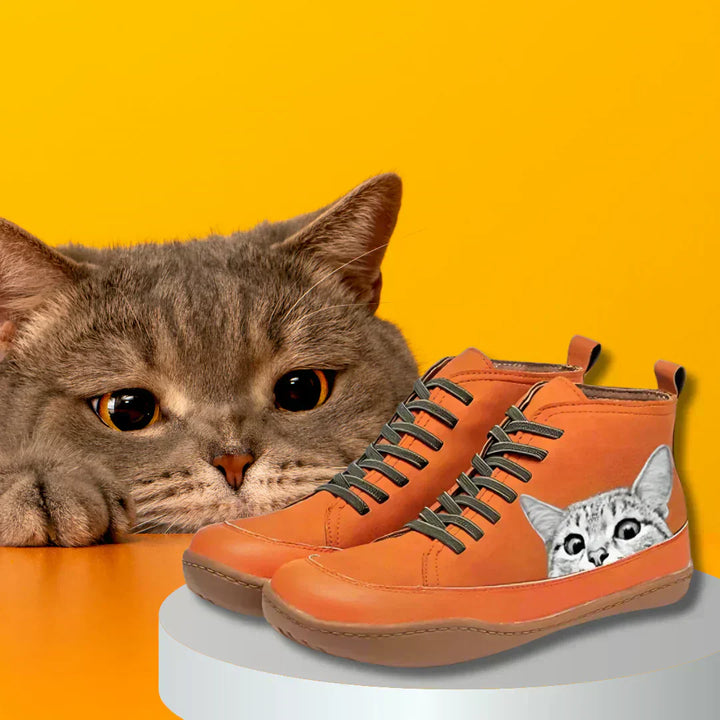 LUCY | LEATHER ANKLE BOOTS FOR CAT LOVERS