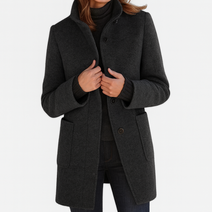 JANE | HIGH COLLAR JACKET IN WOOL BLEND