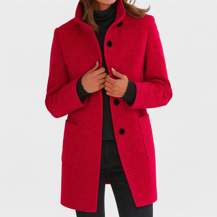 JANE | HIGH COLLAR JACKET IN WOOL BLEND