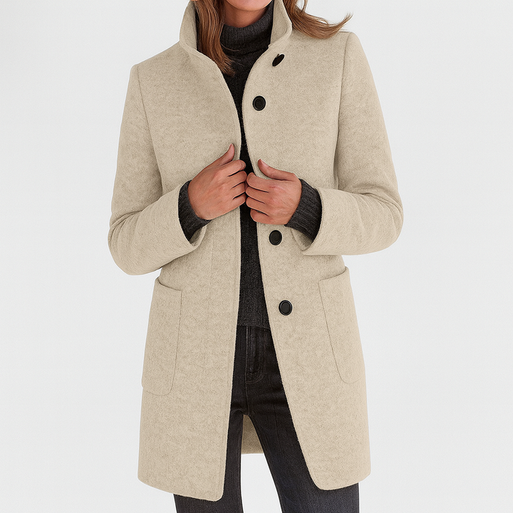 JANE | HIGH COLLAR JACKET IN WOOL BLEND