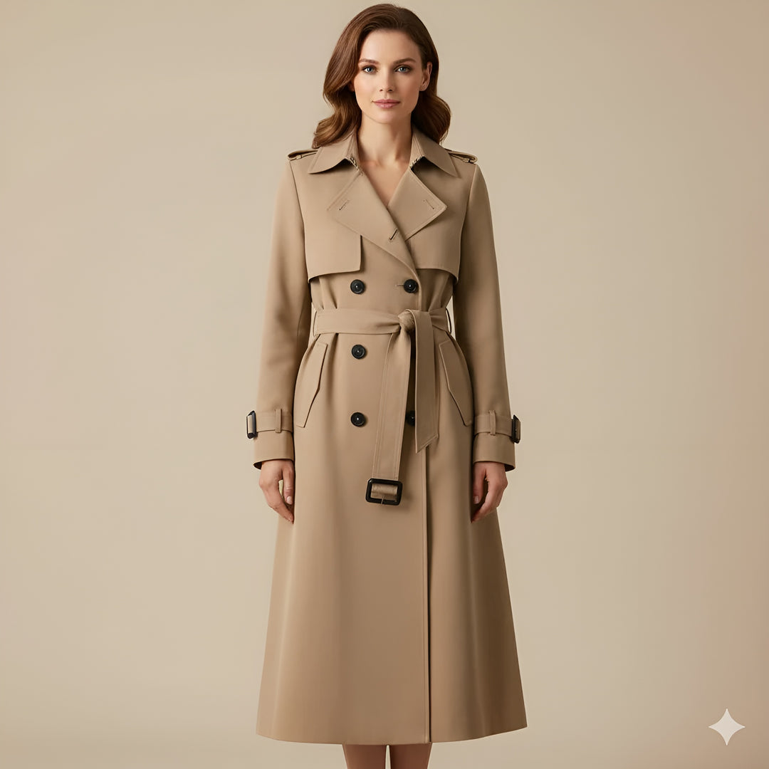 HELENA | LONG CLASSIC TRENCH COAT FOR WOMAN