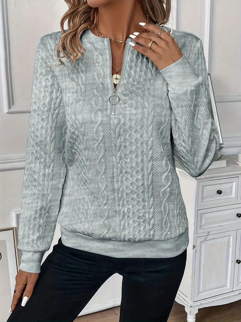 LUCIA | TIMELESS ELEGANT ZIP SWEATER
