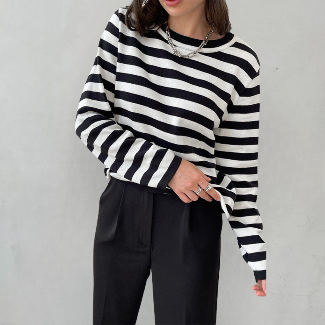 NICOLE | ELEGANT STRIPED SWEATER