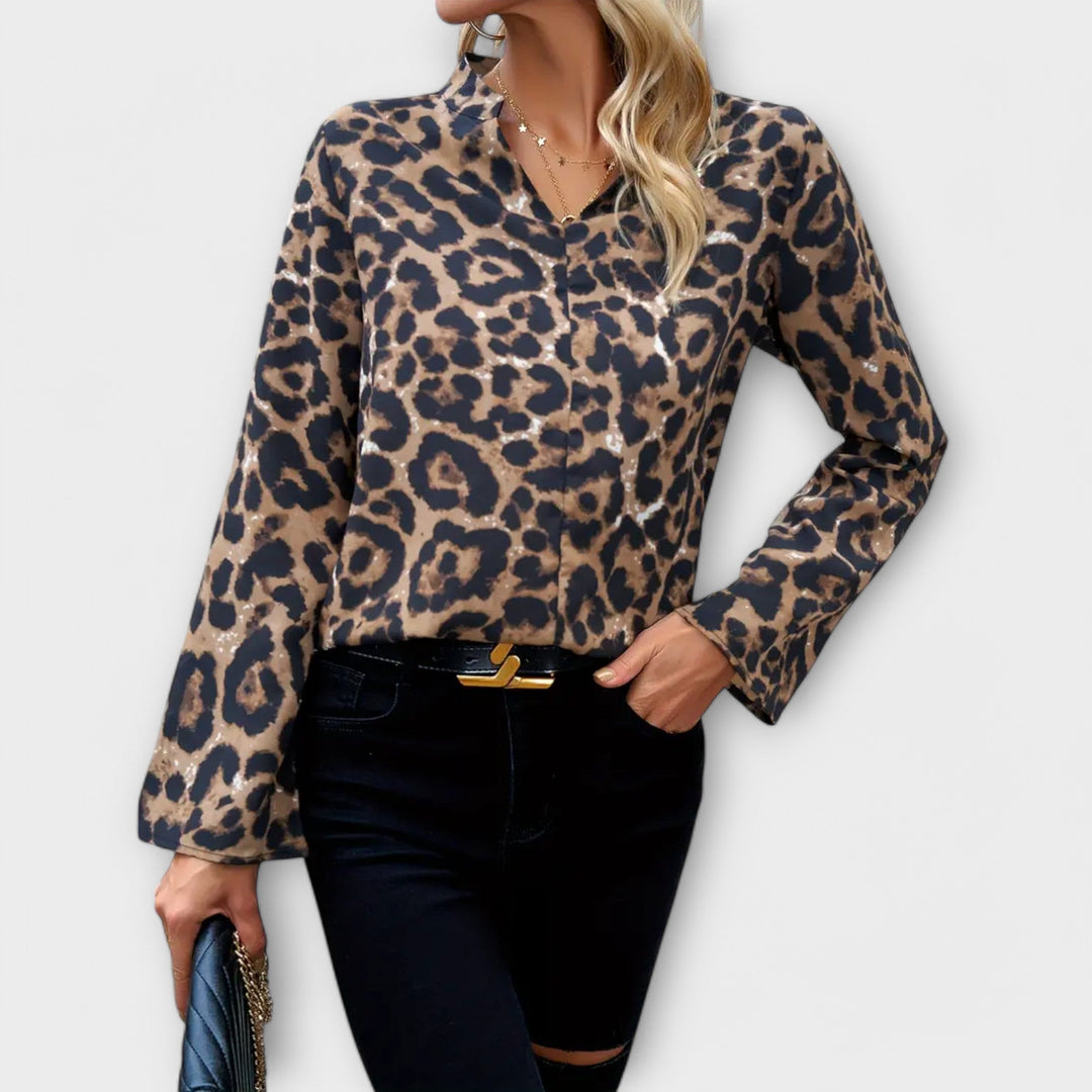 NAOMI | CASUAL LEOPARD PRINT BLOUSE